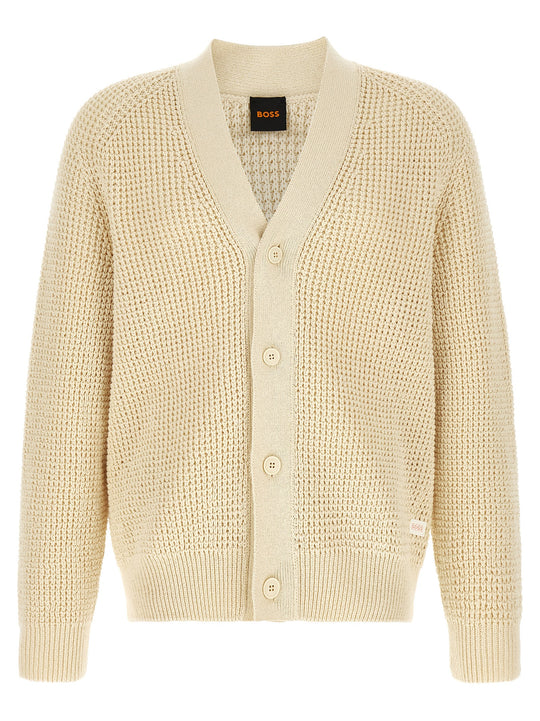 Honeycomb Cardigan Sweaters And Cardigans Beige