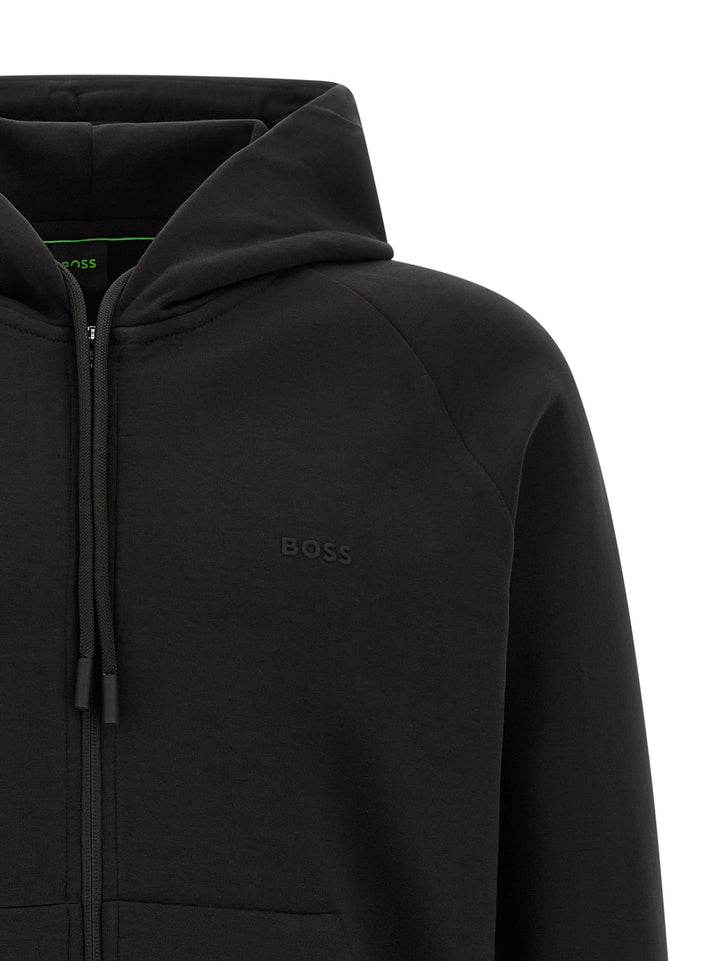 Hugo Boss Cotton Hoodie Sweatshirt - Black | 48cec15c4a53add12f205adae1f7d972dbbaba2c