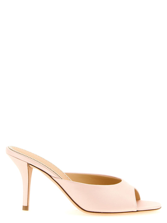 Satin Mules Sandals Pink