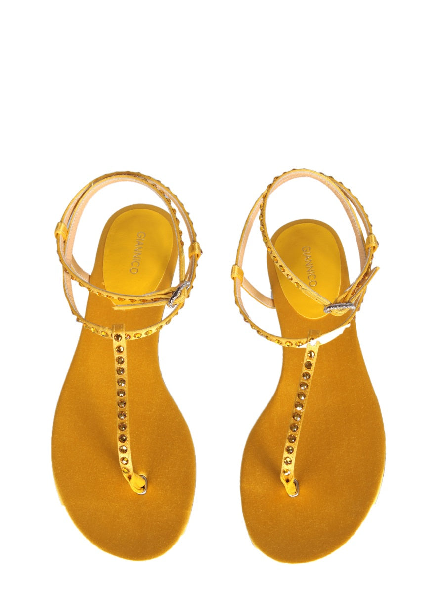 Giannico Sandals - Yellow | Wanan Luxury
