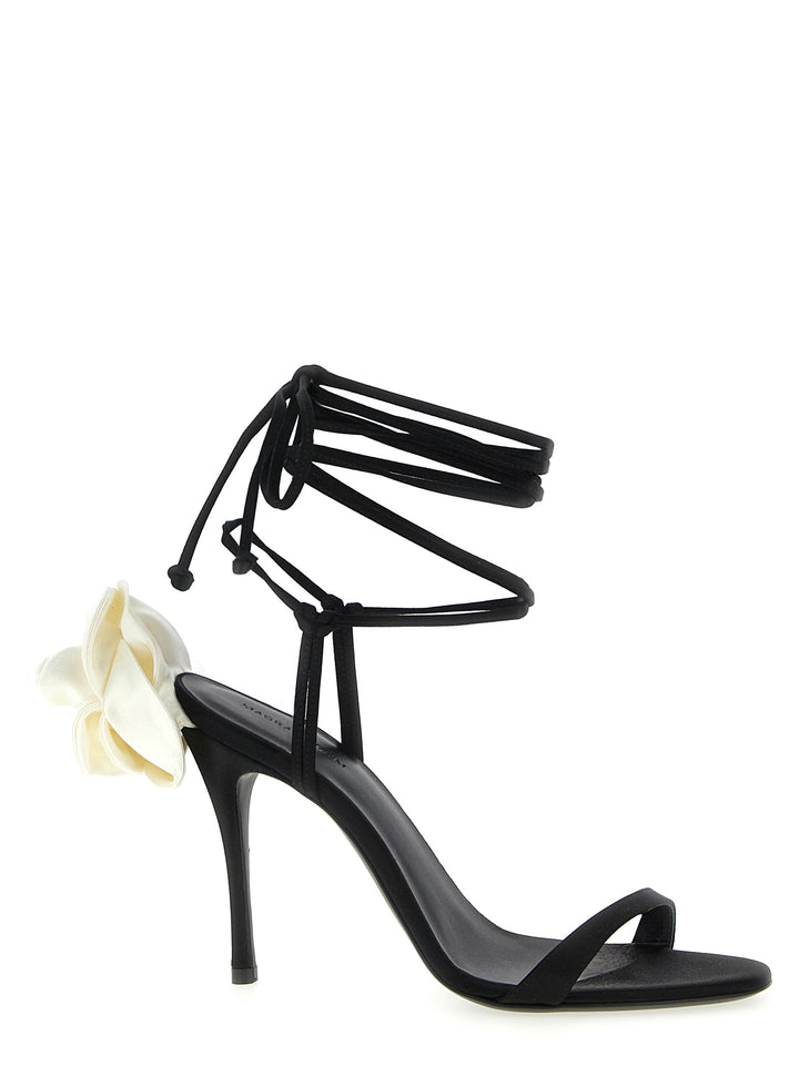 Magda Butrym Satin Sandals - White/Black | e28ef549ba3cf36a8686d9a78dade71d40391498