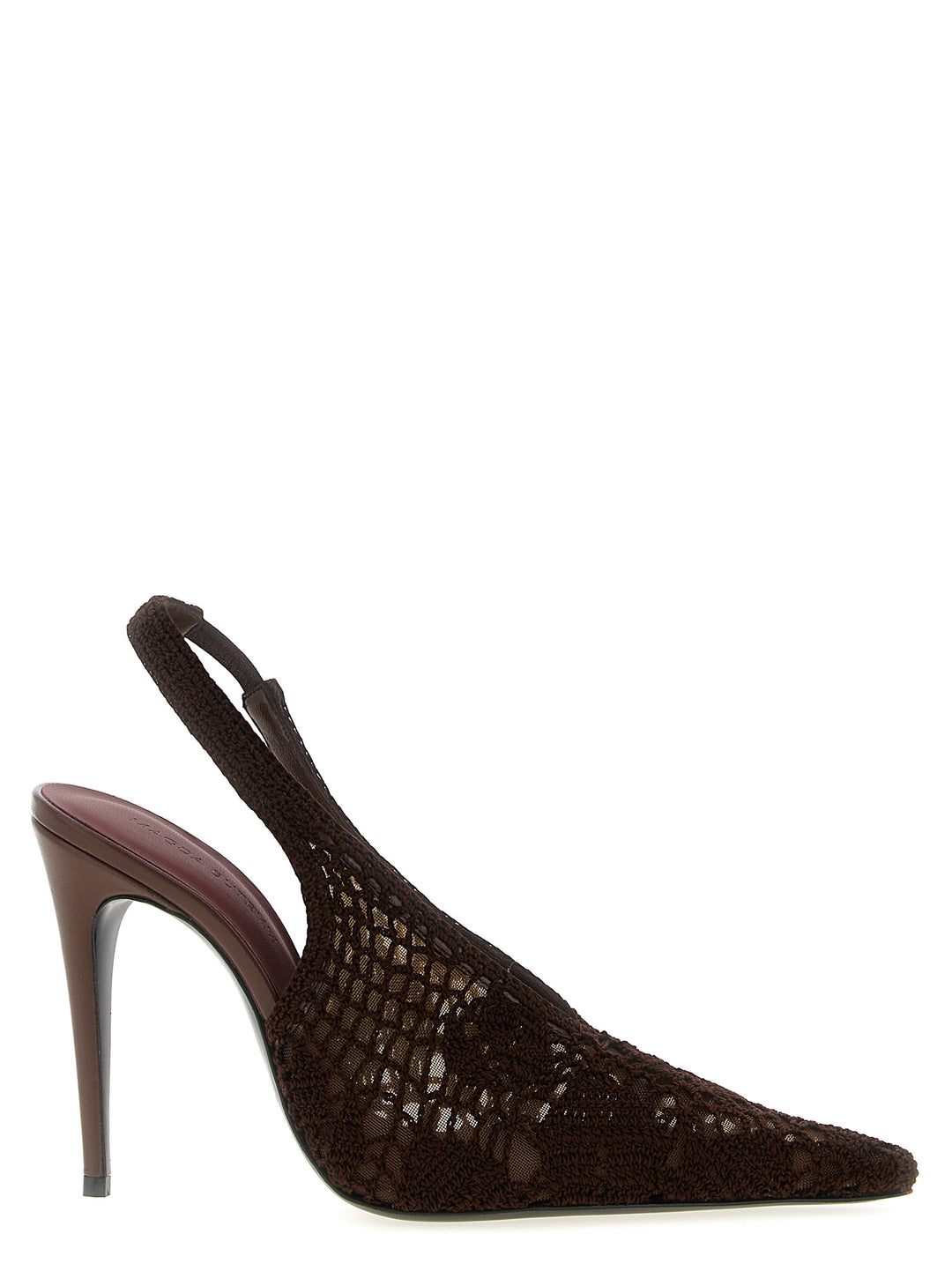 Magda Butrym Crochet Slingback Pumps - Brown | eb91c943bbd69177841fda829be628a94c7937e2