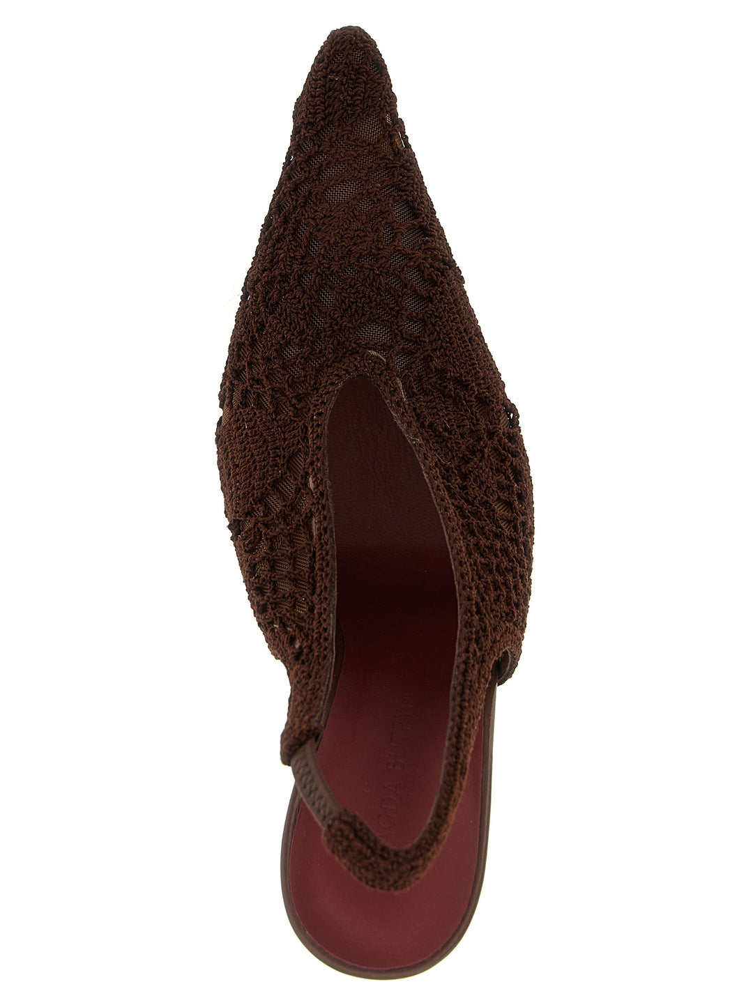 Magda Butrym Crochet Slingback Pumps - Brown | 778d9ddf2ea68e5f9c8f63e0a94b71f2584464f4
