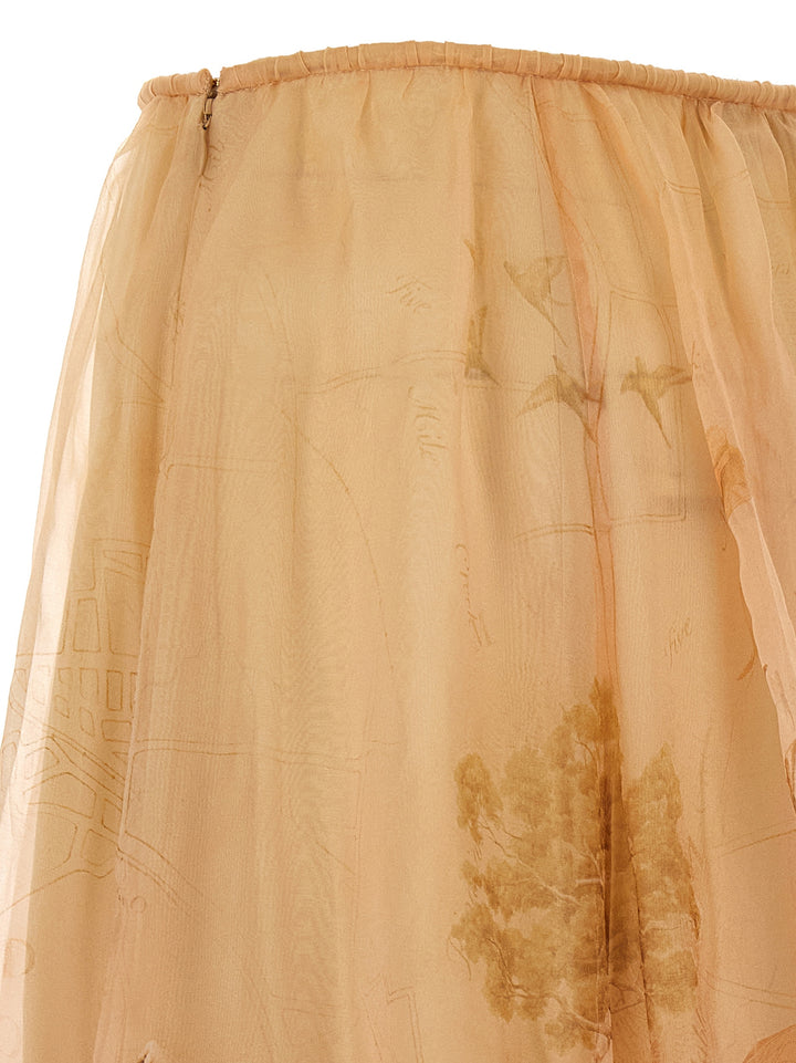 Zimmermann Hypnotic Organza Maxi Skirts - Beige | 2623ce623a6ae800227870c215349dccb96336c4