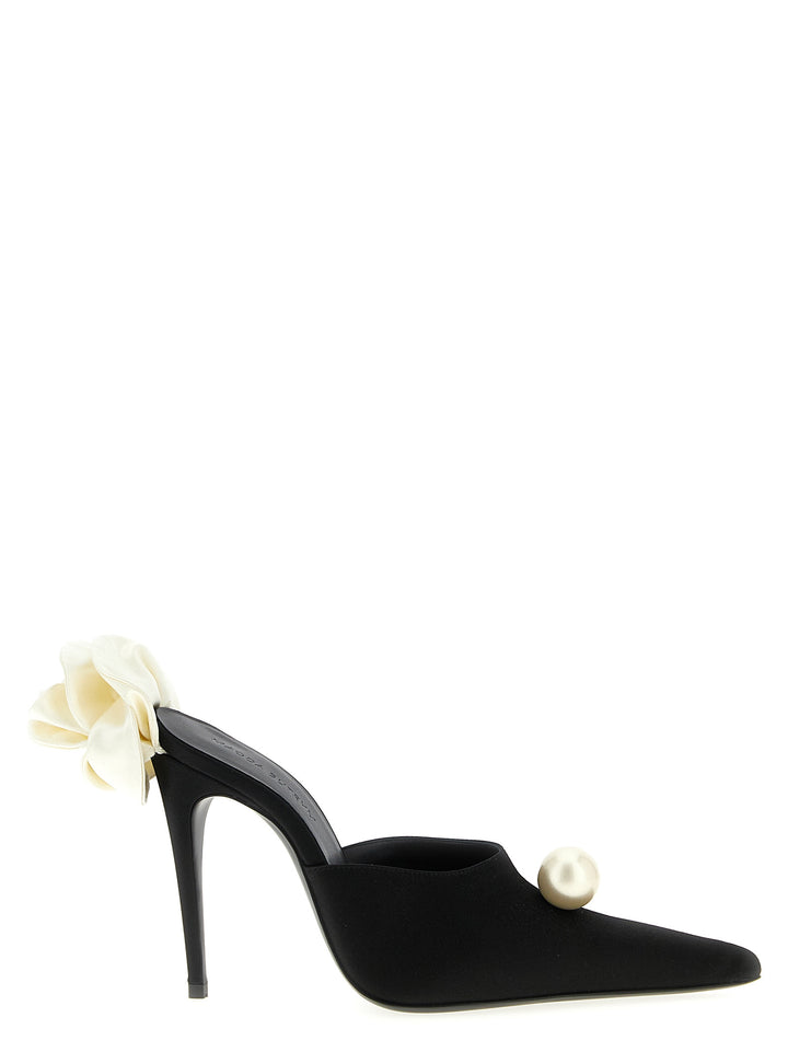 Magda Butrym Satin Mules Pumps - Black | cf5684da8037e57818ce19dcd8dde64e53bdac73