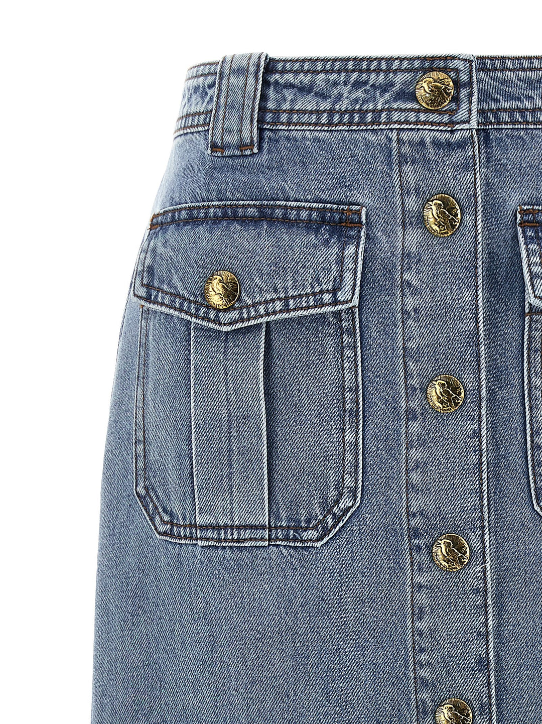 Zimmermann Denim Pencil Skirts - Light Blue | b59cb47775b7ce3a8cfe862ff68acec9d938649f