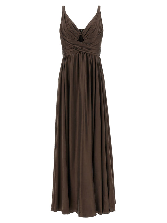Cut-Out Dress Dresses Brown