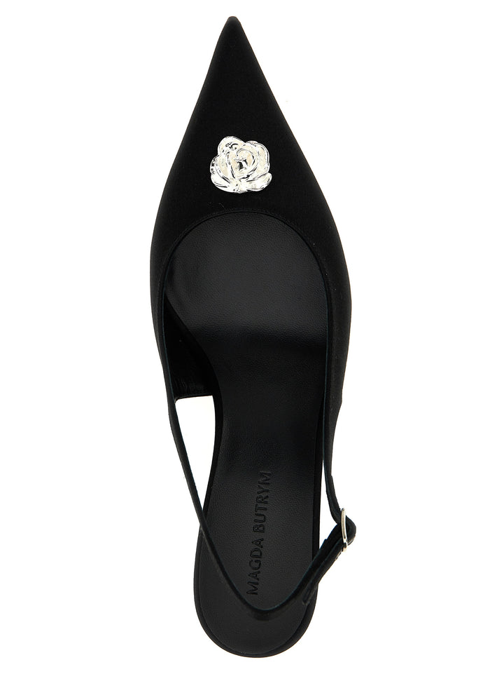 Magda Butrym Rosetta Slingback Pumps - Black | e99e960b1c00fb5d0ea513f4b965947a3bdc68ee