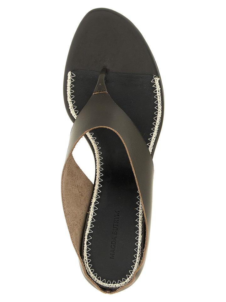 Magda Butrym Leather Sandals - Brown | 284618d4d9f134a4bcc0c2640233192a67bf9d08