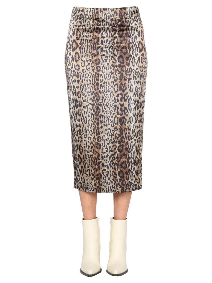 Rotate Birger Christensen Skirts - Animal Print | Wanan Luxury