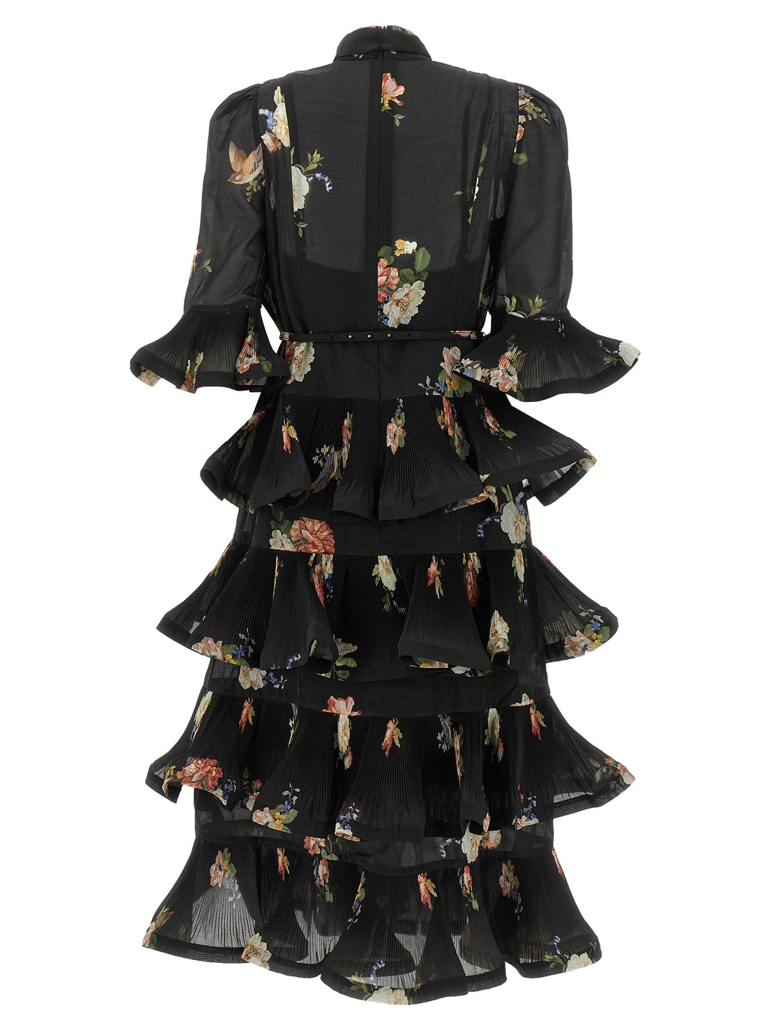 Zimmermann Pleated Sleeved Dress Dresses - Black | e37988e0d50408ac538888d0555fb1842d6af17e