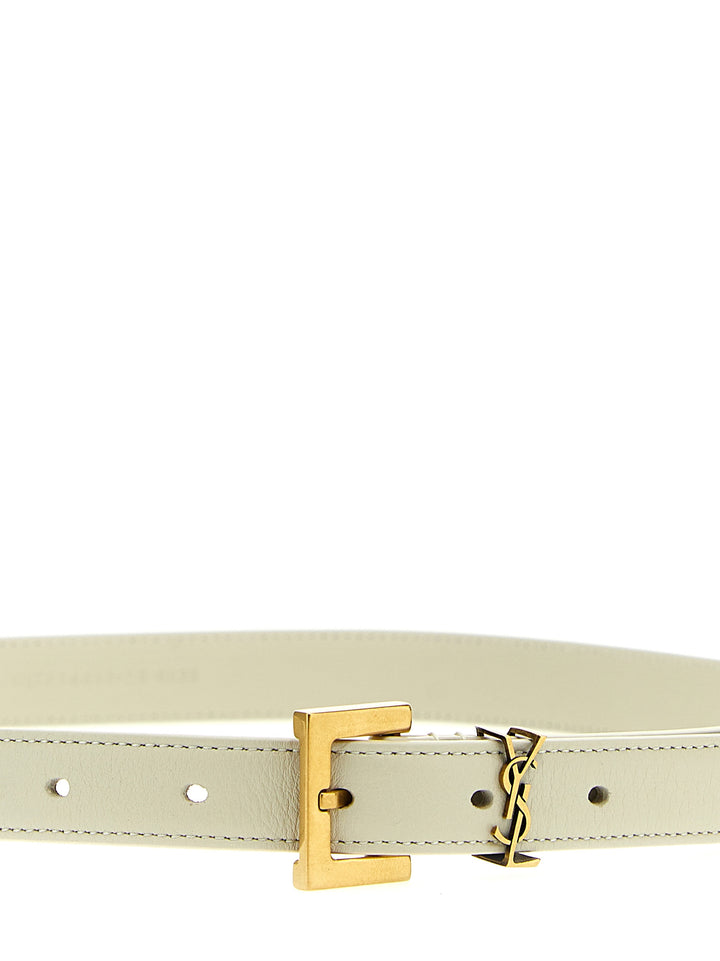Saint Laurent Cassandre Belts - White | 8c6812bbee5c1899c1cdfca414038965e290ae1e
