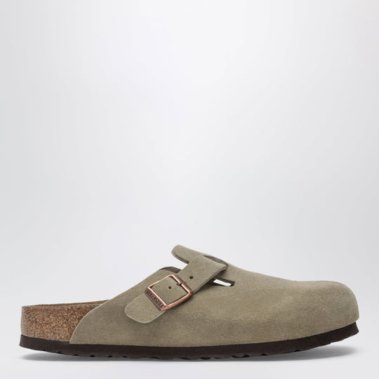 Taupe Suede Boston Clogs By Birkenstock