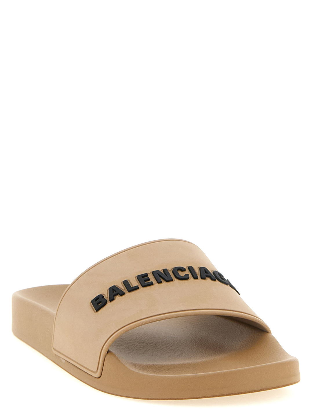 Balenciaga Slide Pool Sandals - Beige | e5b1e8d5395308d23f470eb328243affe56028bf