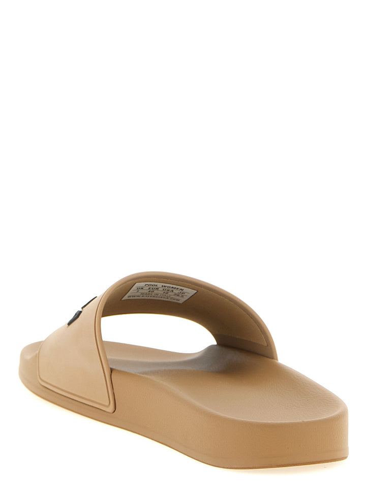 Balenciaga Slide Pool Sandals - Beige | a95c2d7a8f0734231d75008b36933b10a270d9bb