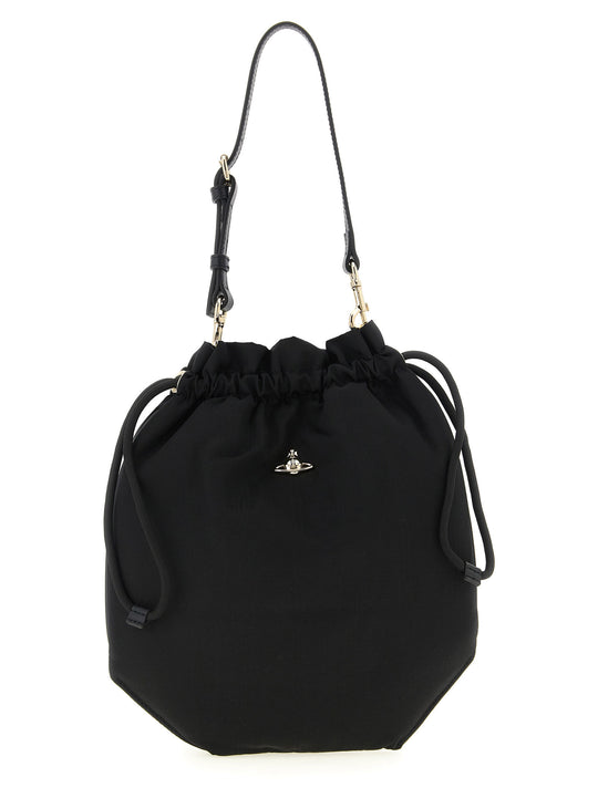 Drawstring Pouch Hand Bags Black