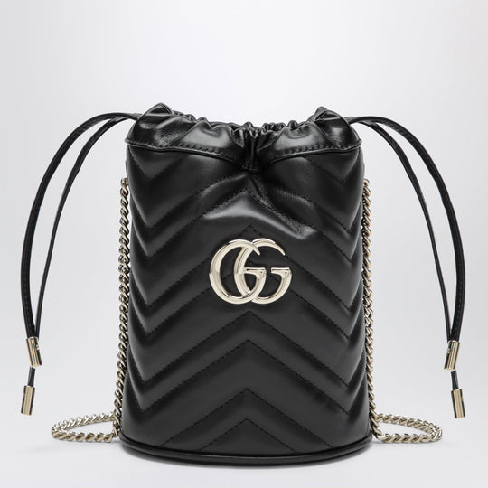 Small Black Gg Marmont Bucket Bag