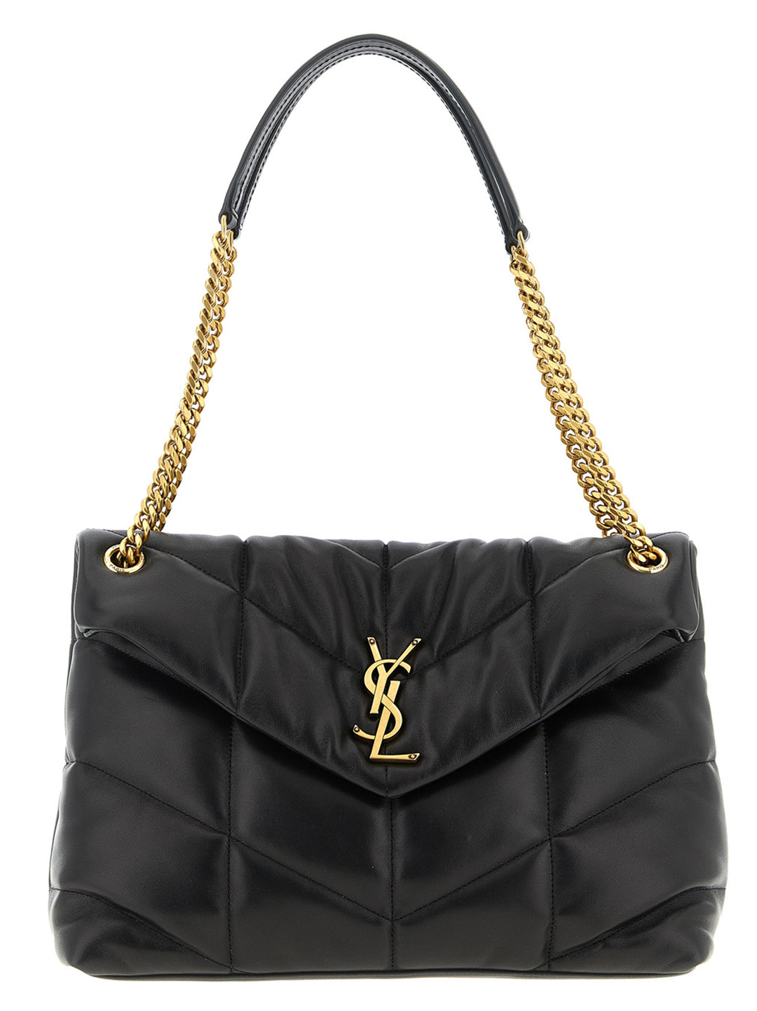 Saint Laurent Loulou Puffer Shoulder Bags - Black | 6cc47b95080730169beb6d22147d3e838c891dd5