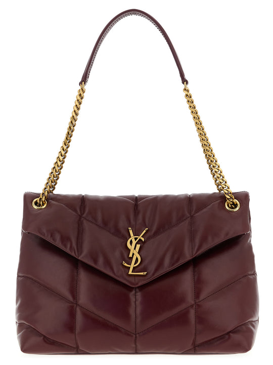 Puffer Shoulder Bags Bordeaux