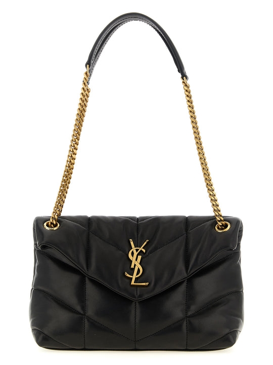 Puffer Shoulder Bags Black