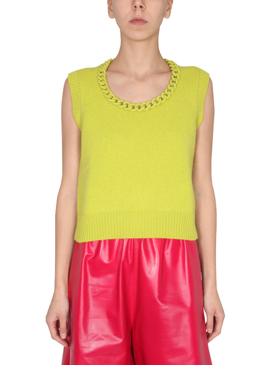 Vest With Crochet Chain