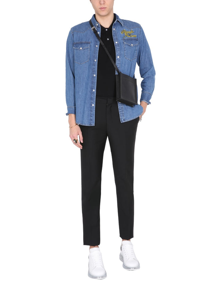 Alexander McQueen Shirts - Blue | Wanan Luxury