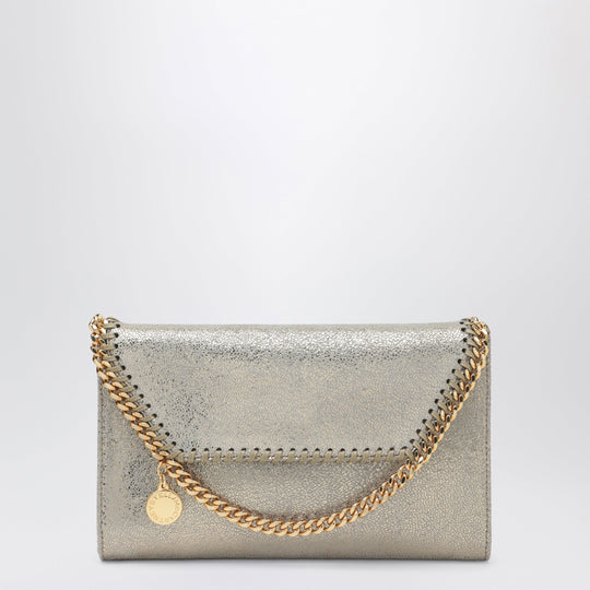 Falabella Chain Wallet In Metallic Pyrite