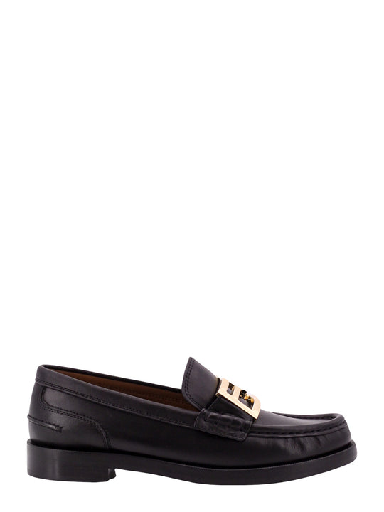 Leather Loafer With Ff Motif