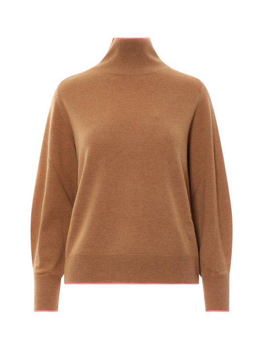 Wool And Cashmere Sweater With Contrasting Detail