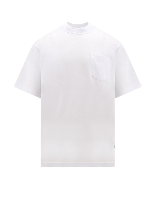 Cotton T-Shirt With Zip On The Bottom