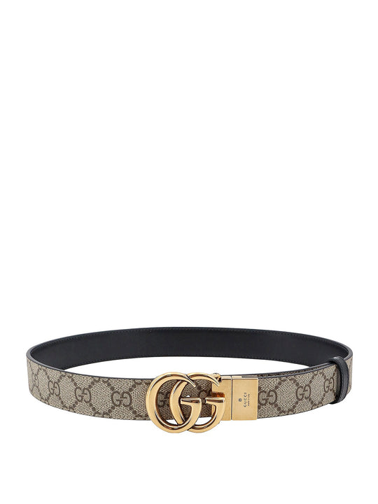 Reversible Gg Supreme Fabric And Leather Belt