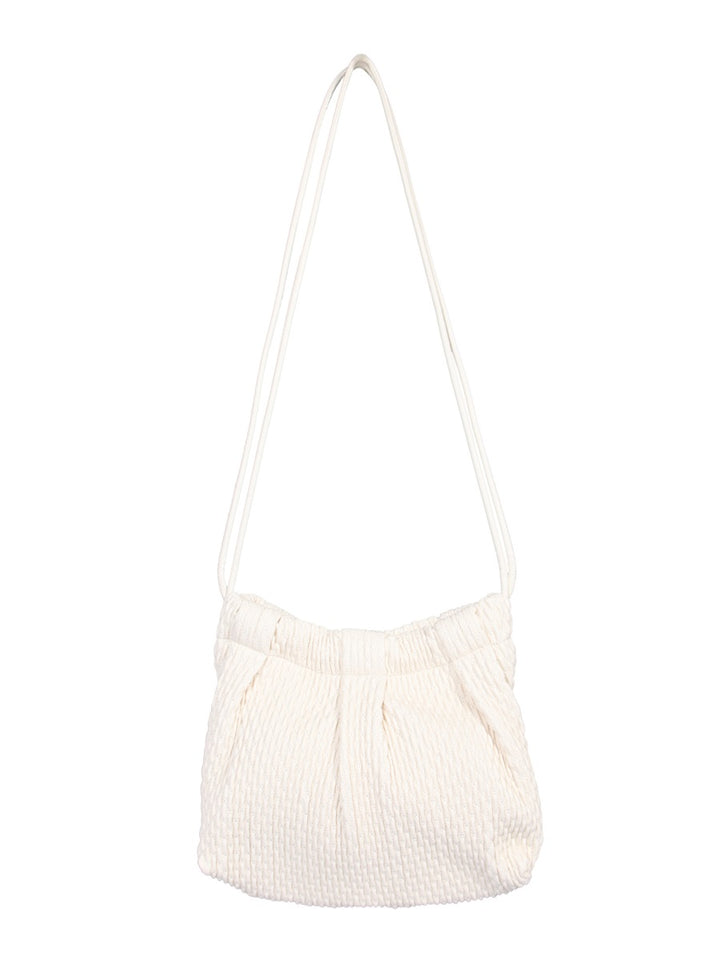 Themoirè Shoulder Bags - White | Wanan Luxury