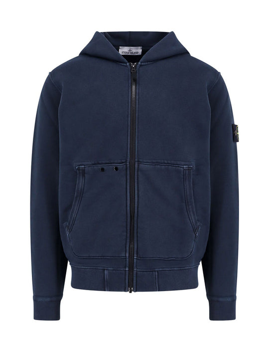 Organic Cotton Sweatshirt With Frontal Logo Patch