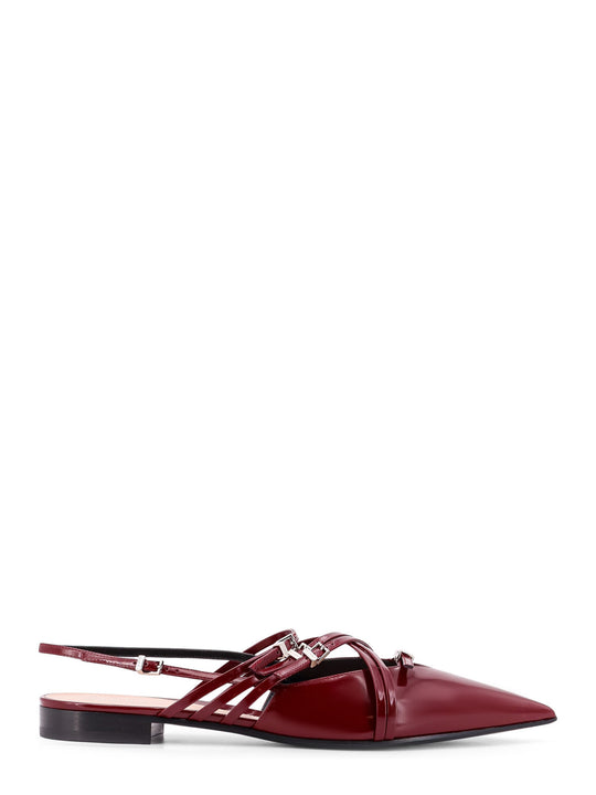 Leather Slingback With Bands And Gucci Buckle