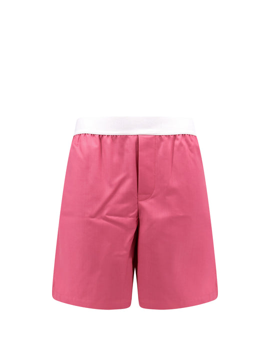Wool Shorts With Frontal Logo