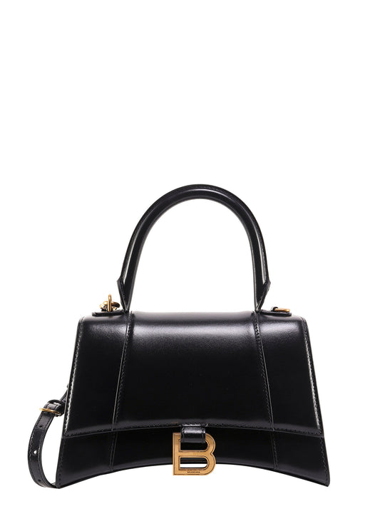 Hourglass Leather Handbag With Iconic Monogram