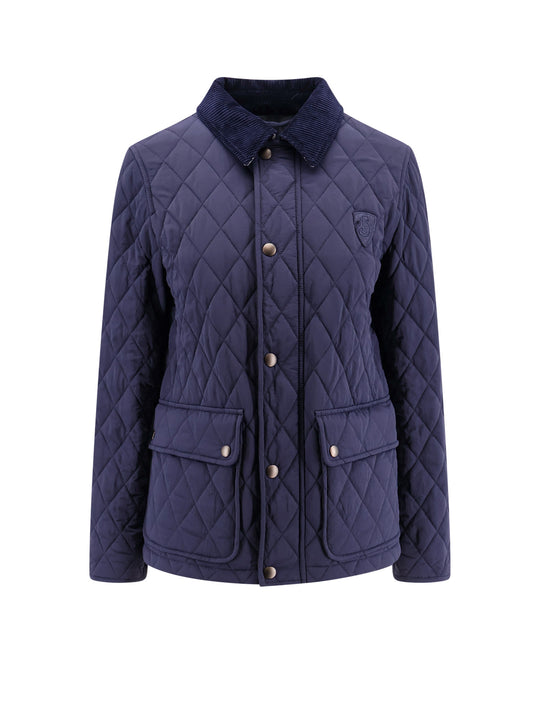 Quilted Jacket With Check Lining