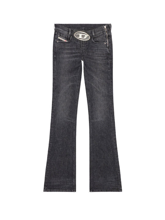 Cotton Jeans With Metal Oval-D Logo