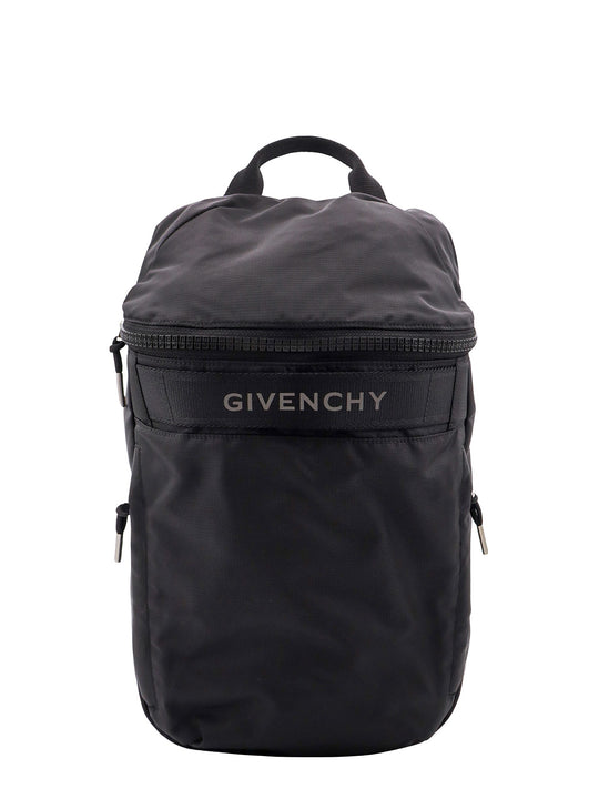 Nylon Backpack With Frontal Logo
