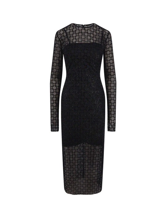 Monogram 72 Flocked Velvet Tulle Dress