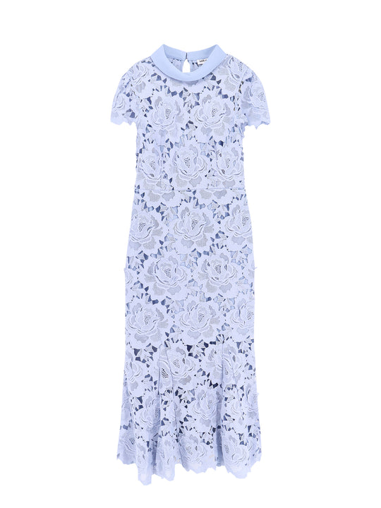 Lace Dress With Floral Embroidery