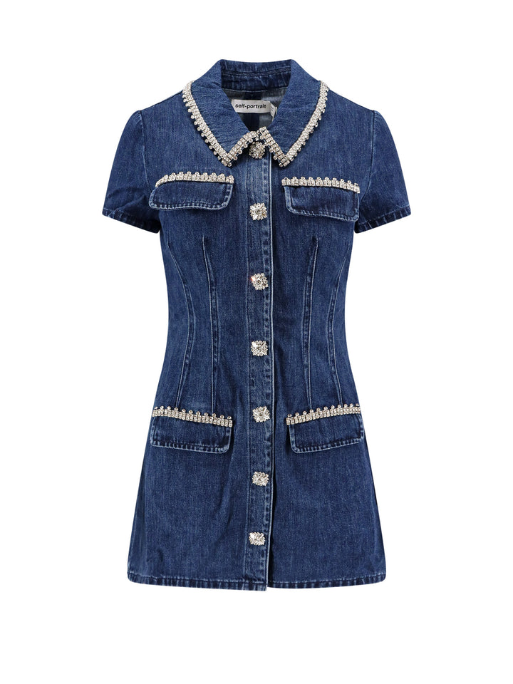 Self Portrait Dresses - Blue and green | e965d85f6054b8d272a9baf688976292eab39fea