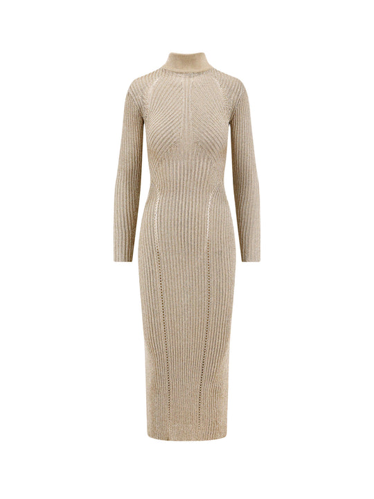 Ribbed Knitted Long Dress