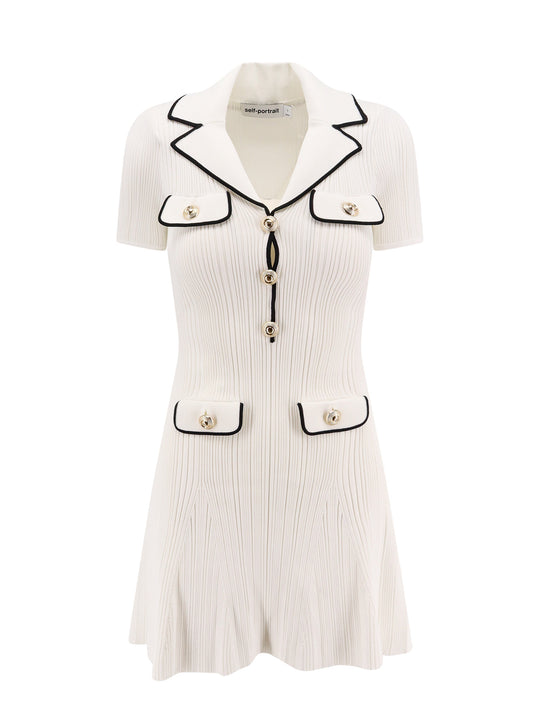 Ribbed Viscose Mini Dress