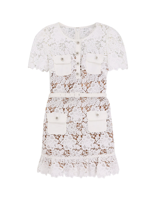 Lace Dress With Belt