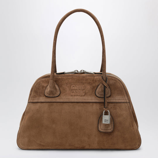 Medium Vivant Bag In Cocoa Suede Leather