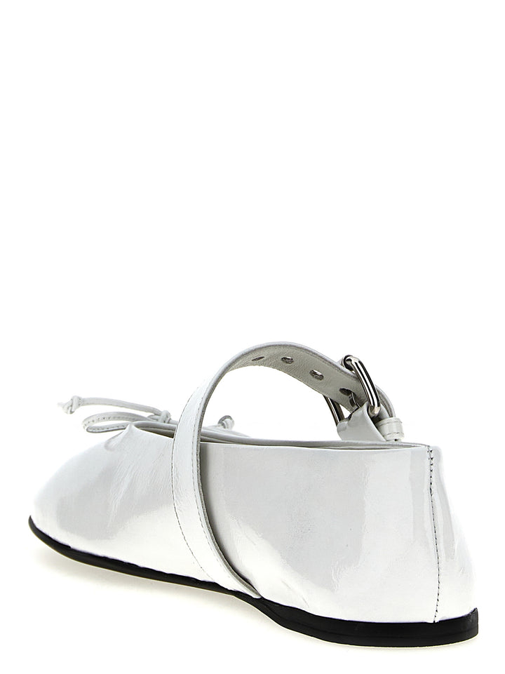 Miu Miu Buckle And Bow Ballet Flats Flat shoes - White | 90b97ebdfde1f2009eaa04a26af3cbfc0eba7717