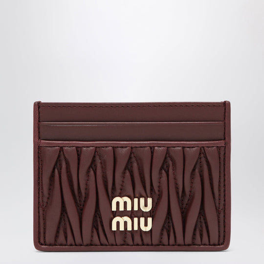Bordeaux Matelassé Nappa Card Holder