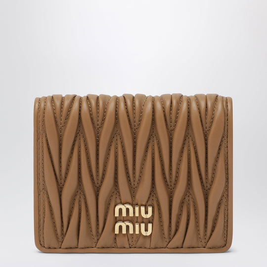 Caramel Wallet In Matelassé Nappa Leather