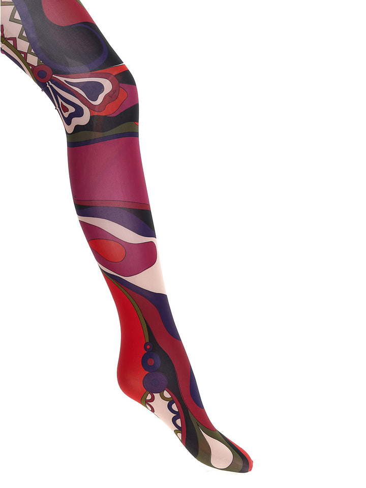 Emilio Pucci Patterned Printed Tights Socks - Multicolor | 38d1006cb5472320ebc01cbc6186041b25b4927a
